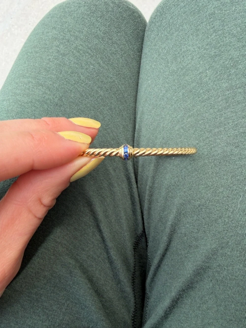 David Yurman Cablespira Bracelet with Sapphire - Picture 3 of 5